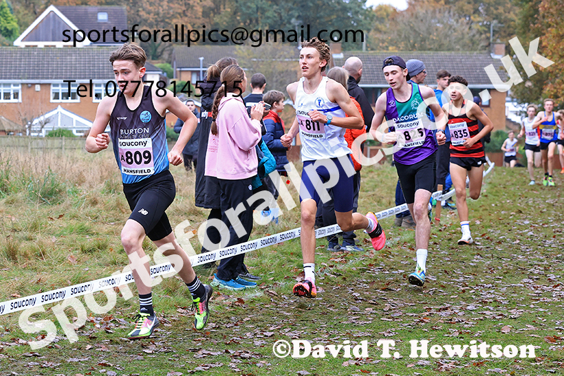 Boys Under-15s 2024 National Cross Country Relays, Berry Hill Park, Mansfield.   Photo: David T. Hewitson/Sports for All Pics